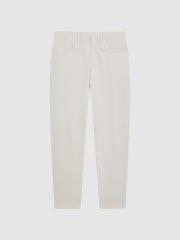Reiss Trousers | Hammond Brushed Cotton Relaxed Fit Trousers Stone - Men