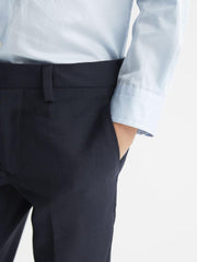 Reiss Trousers | Hope Modern Fit Mixer Trousers Navy - Children