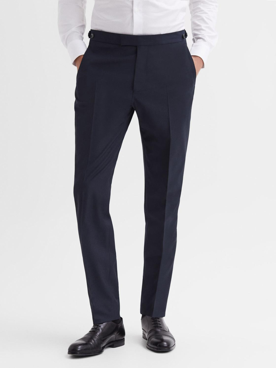 Reiss Trousers | Hope Modern Fit Travel Trousers Navy - Men