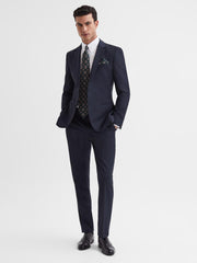 Reiss Trousers | Hope Modern Fit Travel Trousers Navy - Men