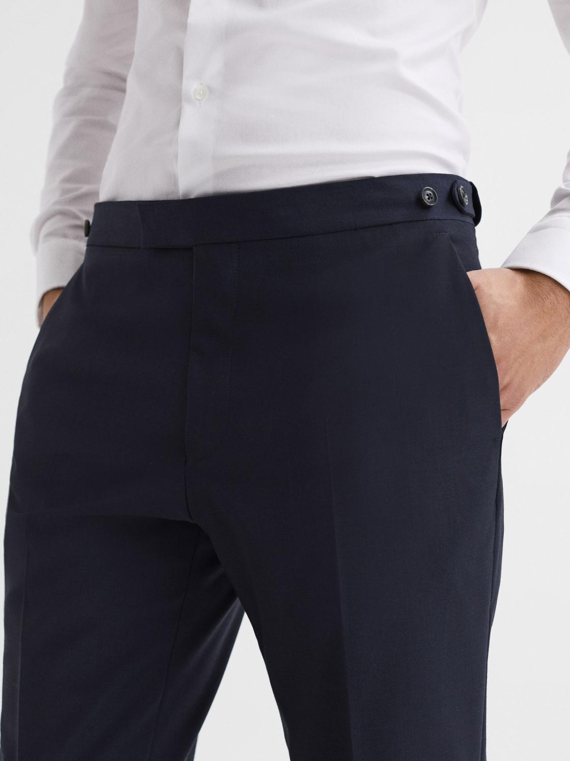 Reiss Trousers | Hope Modern Fit Travel Trousers Navy - Men