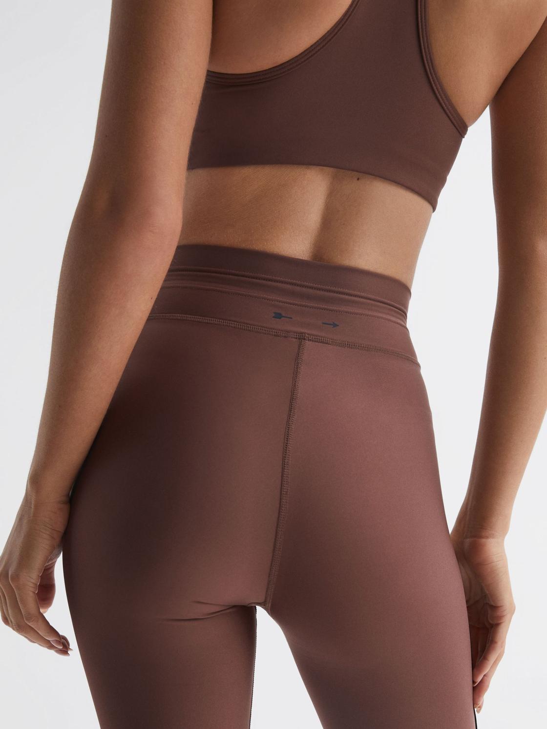 Reiss Trousers | Hustle The Upside High Rise Drawstring Leggings Brown - Women
