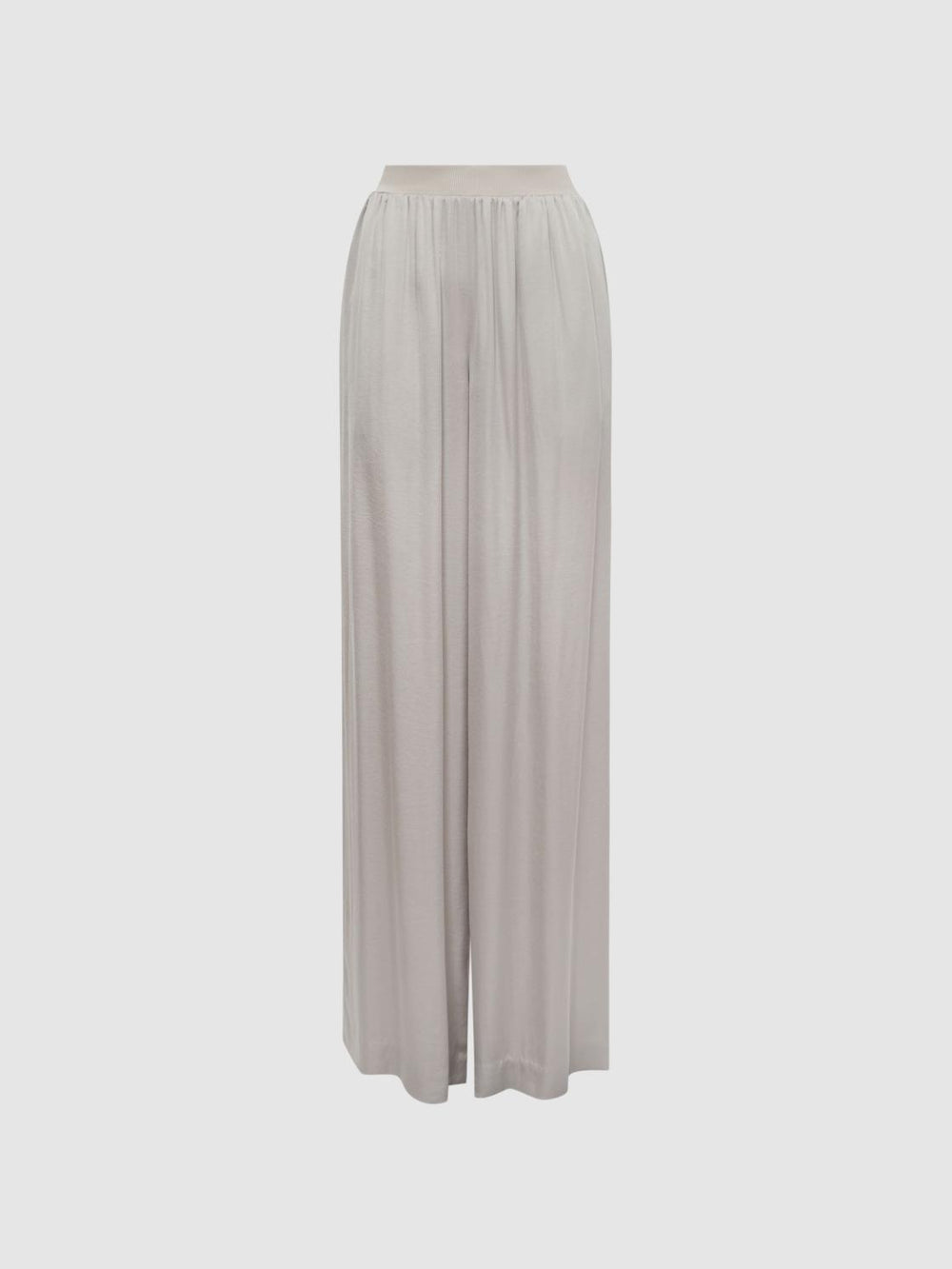 Reiss Trousers | Imogen Wide Leg Elasticated Waist Trousers Neutral - Women
