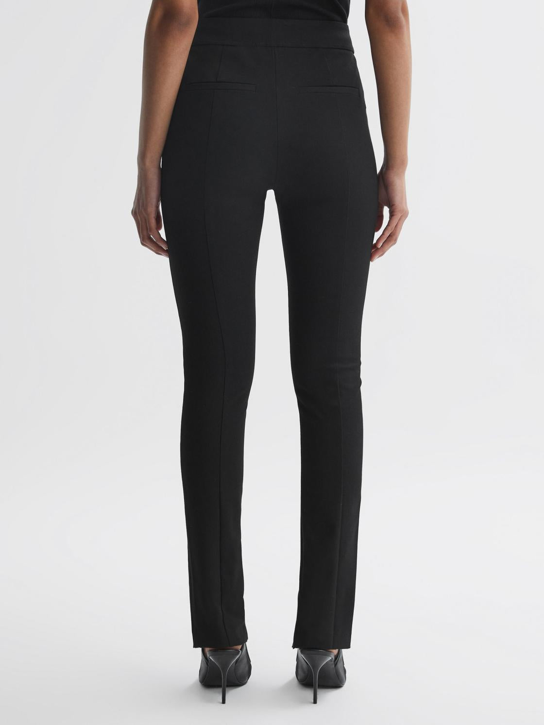 Reiss Trousers | Jayne Split Front Skinny Trousers Black - Women