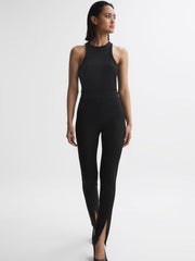 Reiss Trousers | Jayne Split Front Skinny Trousers Black - Women