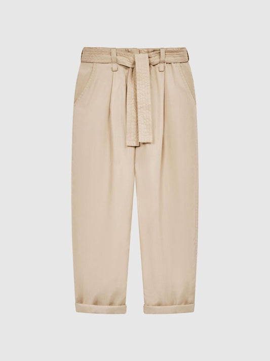 Reiss Trousers | Joanie Paper Bag Cargo Trousers Camel - Children