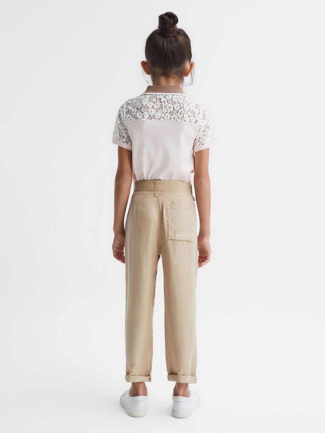Reiss Trousers | Joanie Paper Bag Cargo Trousers Camel - Children