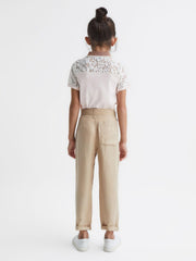 Reiss Trousers | Joanie Paper Bag Cargo Trousers Camel - Children