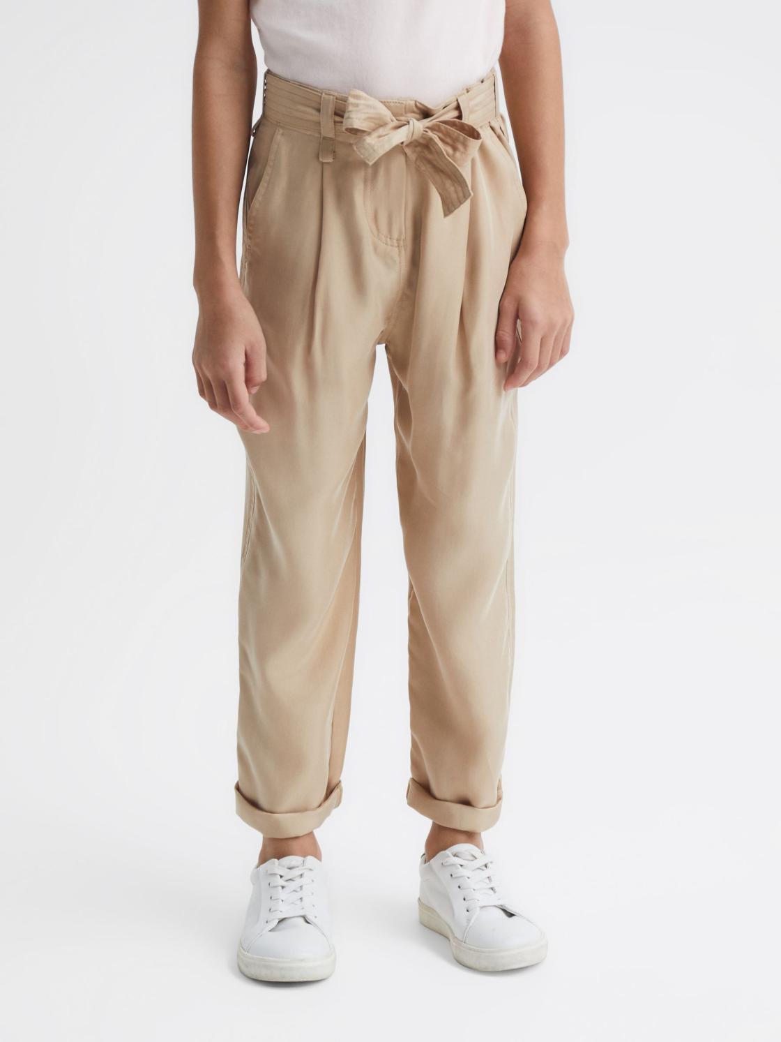 Reiss Trousers | Joanie Paper Bag Cargo Trousers Camel - Children
