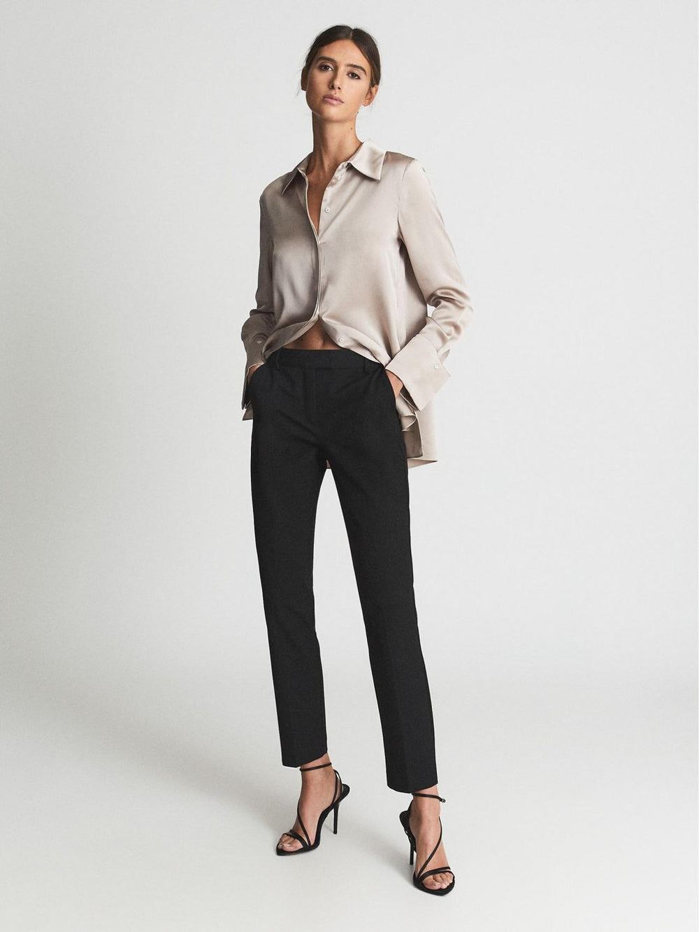 Reiss Trousers | Joanne Slim Fit Tailored Trousers Black - Women