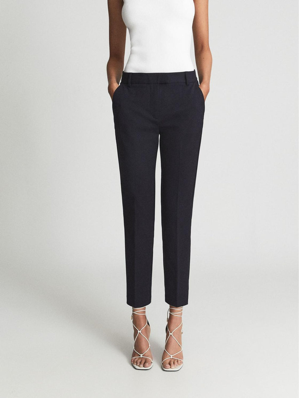 Reiss Trousers | Joanne Slim Fit Tailored Trousers Black - Women