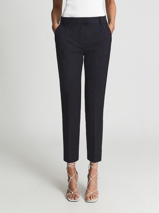 Reiss Trousers | Joanne Slim Fit Tailored Trousers Navy - Women