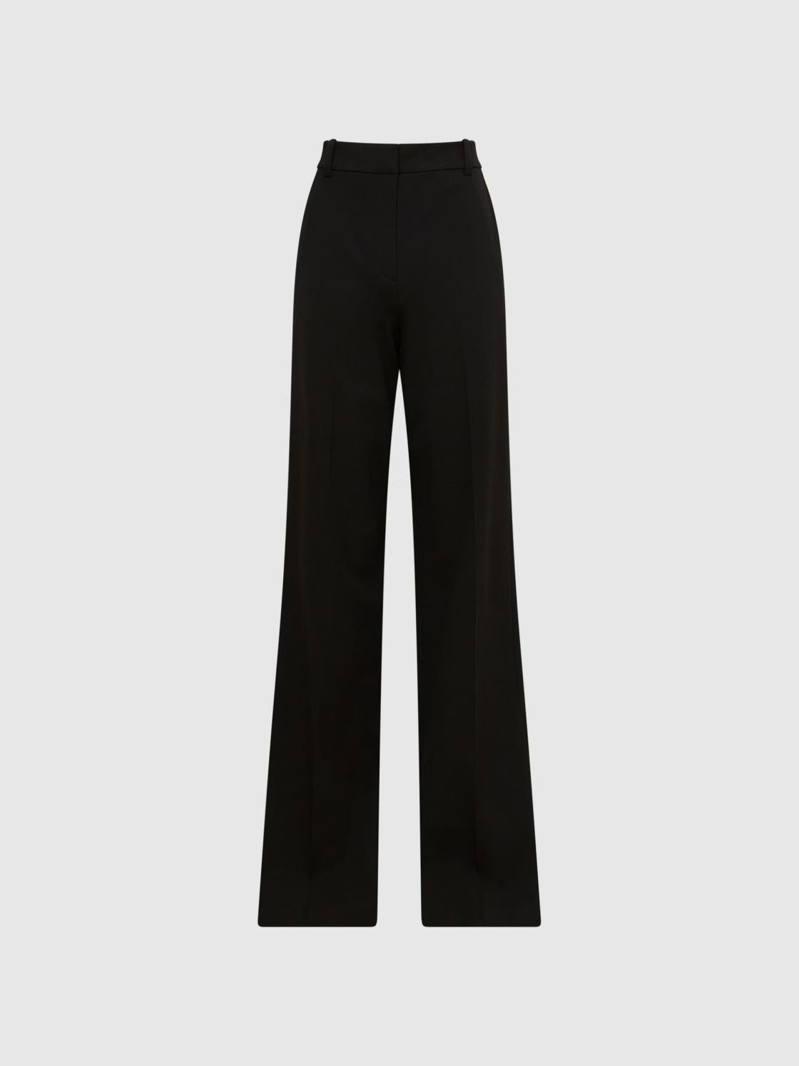 Reiss Trousers | Joanne Wide Wide Leg Trousers Black - Women