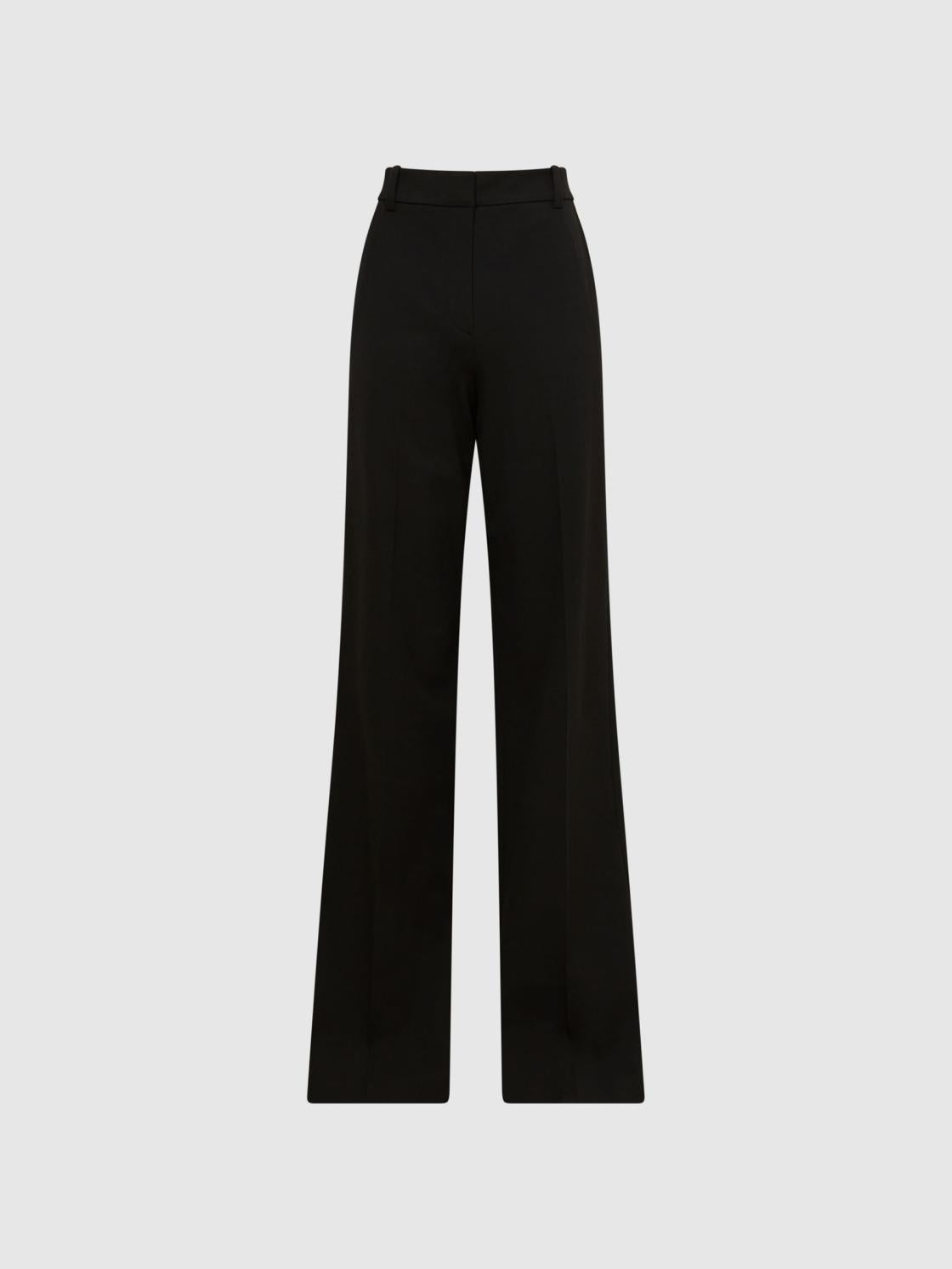 Reiss Trousers | Joanne Wide Wide Leg Trousers Black - Women
