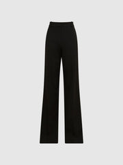Reiss Trousers | Joanne Wide Wide Leg Trousers Black - Women