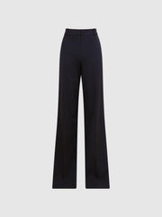 Reiss Trousers | Joanne Wide Wide Leg Trousers Navy - Women