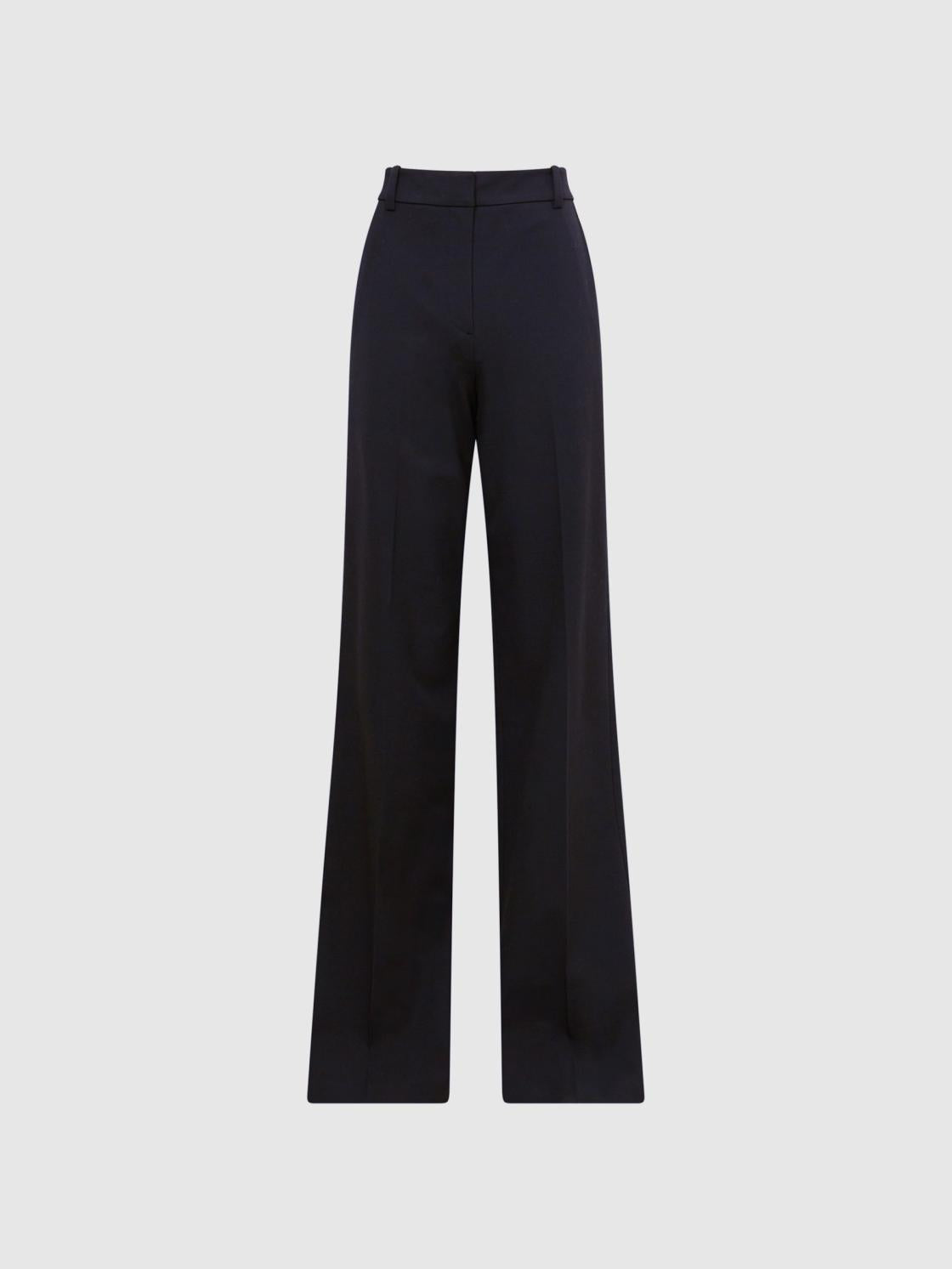 Reiss Trousers | Joanne Wide Wide Leg Trousers Navy - Women
