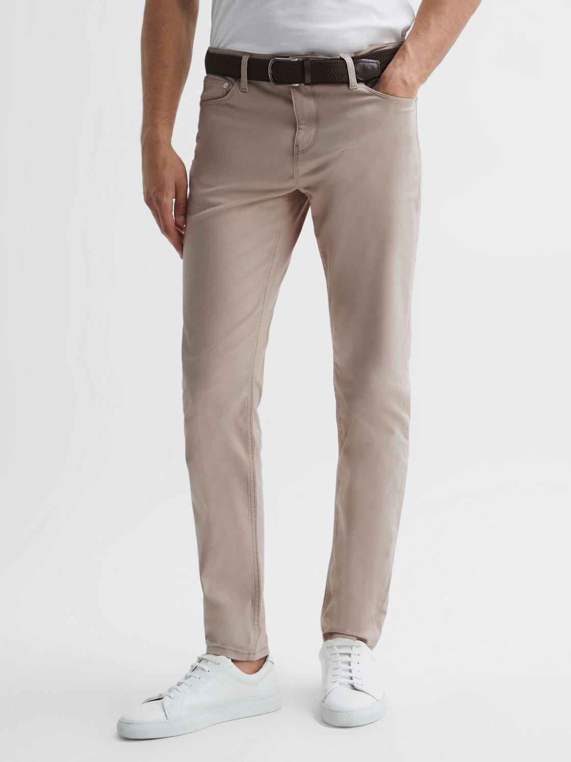 Reiss Trousers | Kalkan Slim Fit Five Pocket Trousers Navy - Men