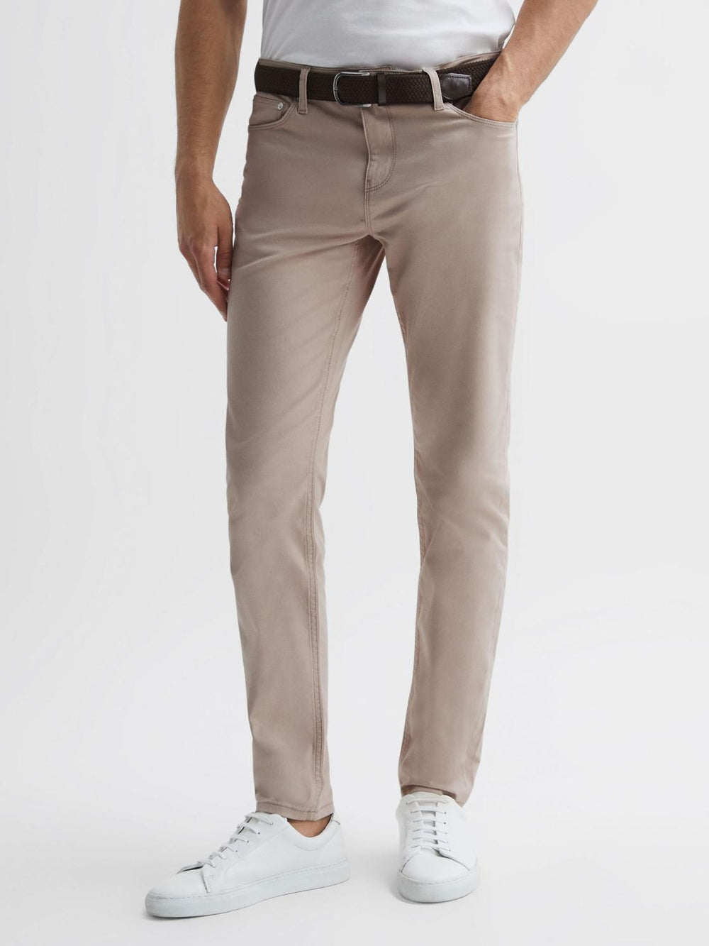 Reiss Trousers | Kalkan Slim Fit Five Pocket Trousers Navy - Men