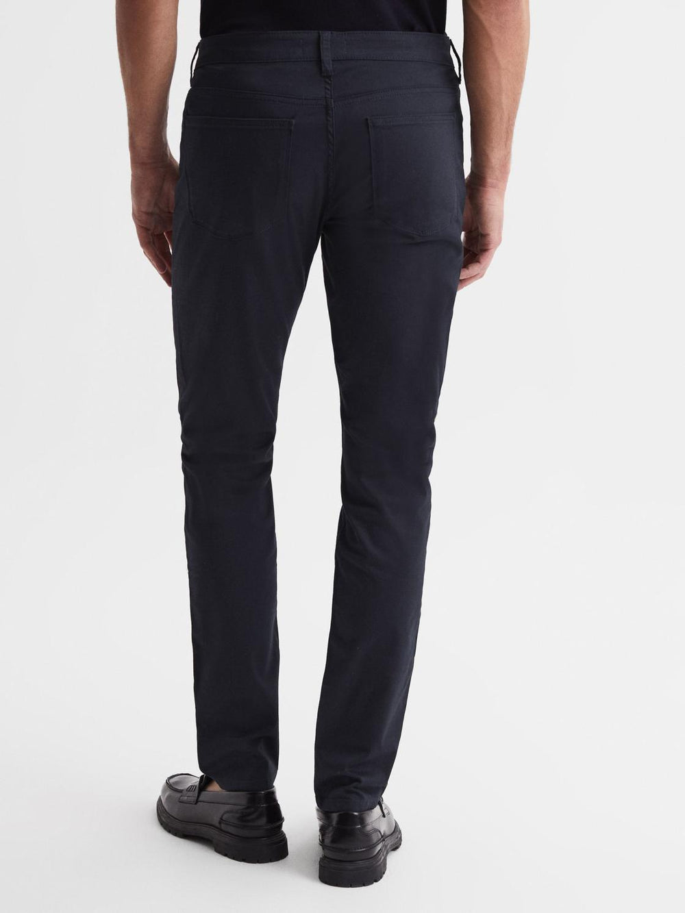 Reiss Trousers | Kalkan Slim Fit Five Pocket Trousers Navy - Men
