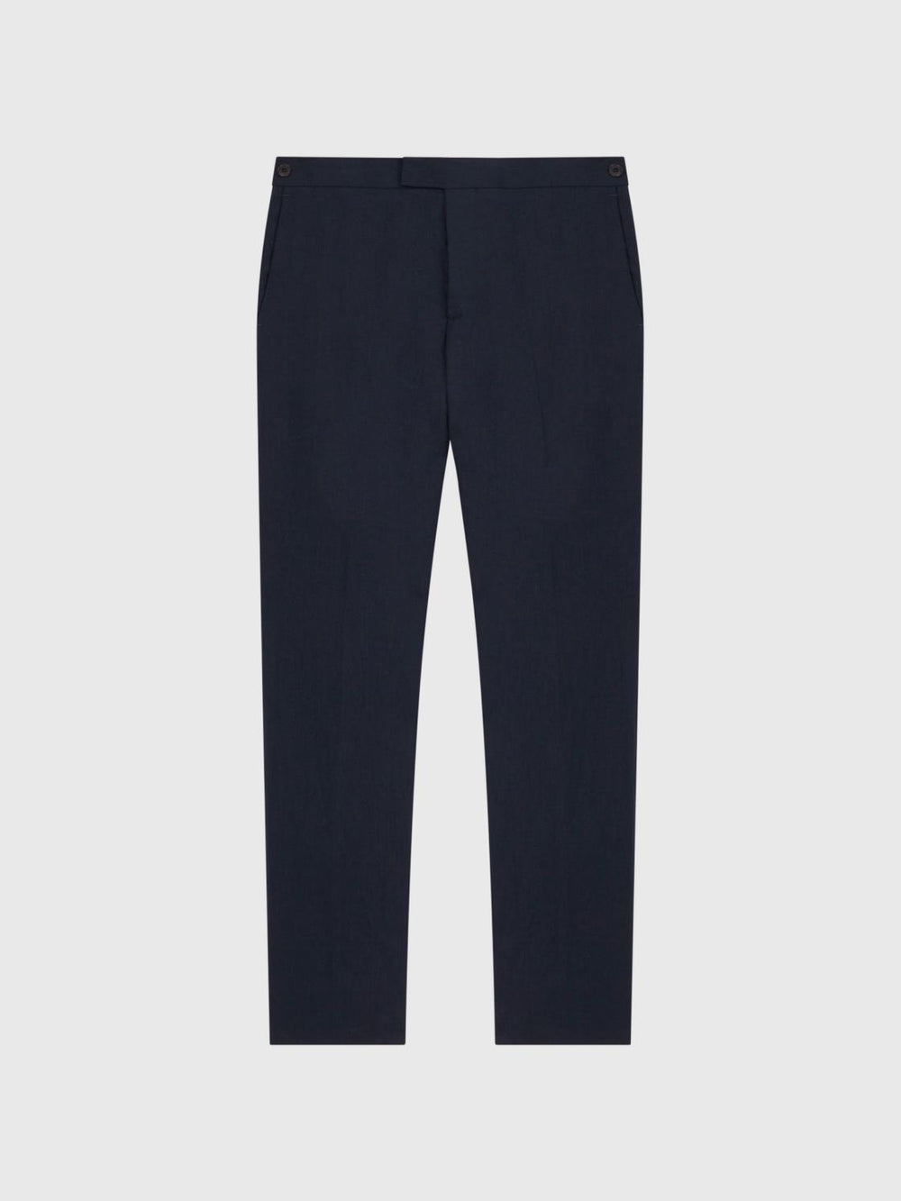 Reiss Trousers | Kin Linen Formal Trousers Navy - Men