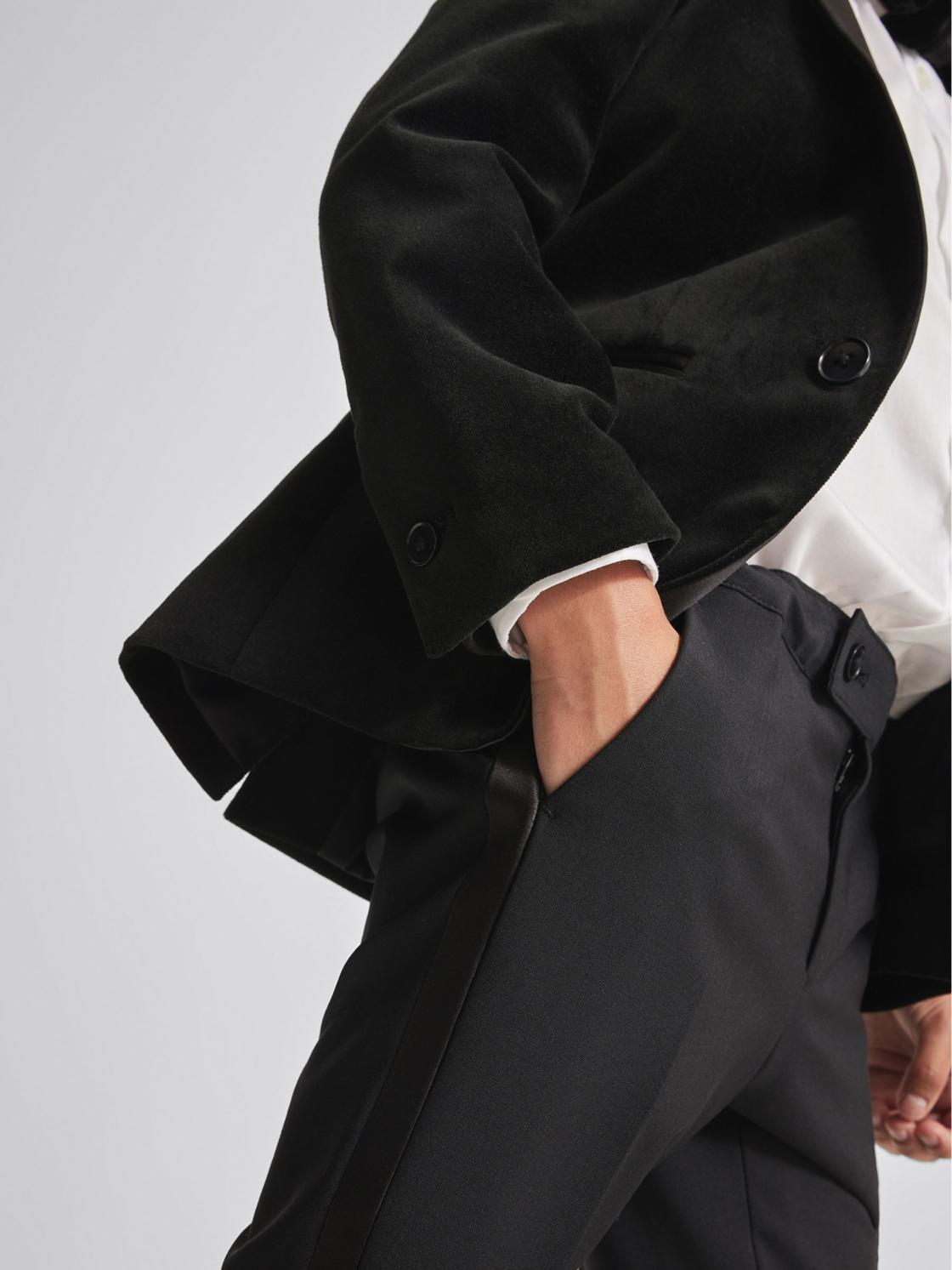 Reiss Trousers | Knightsbridge Junior Tuxedo Trousers Black - Children