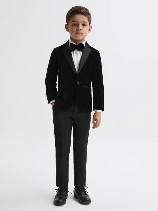 Reiss Trousers | Knightsbridge Tuxedo Satin Stripe Trousers Black - Children