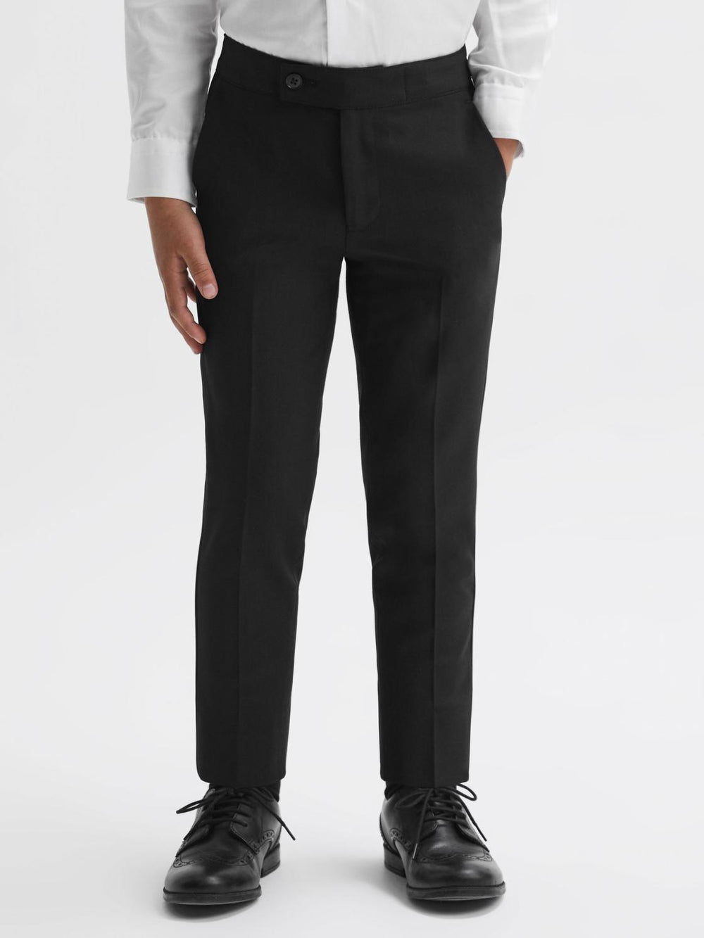 Reiss Trousers | Knightsbridge Tuxedo Satin Stripe Trousers Black - Children