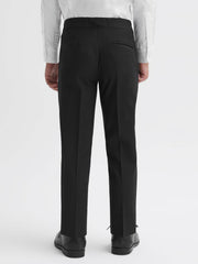 Reiss Trousers | Knightsbridge Tuxedo Satin Stripe Trousers Black - Children