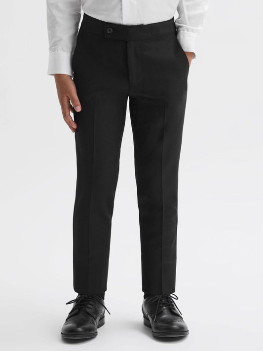Reiss Trousers | Knightsbridge Tuxedo Satin Stripe Trousers Black - Children