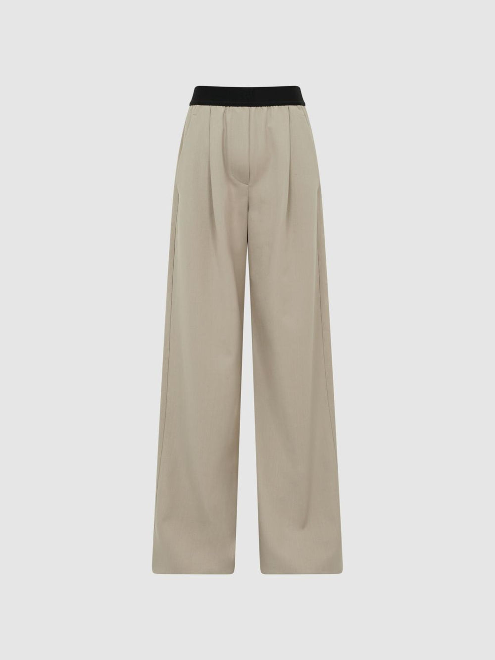 Reiss Trousers | Lena Logo Pull On Wide Leg Trousers Navy - Women