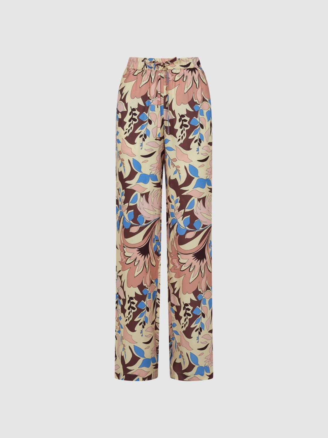 Reiss Trousers | Liv Floral Printed Wide Leg Trousers Multi - Women
