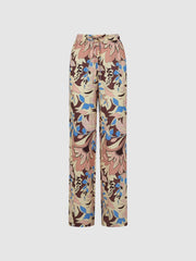 Reiss Trousers | Liv Floral Printed Wide Leg Trousers Multi - Women
