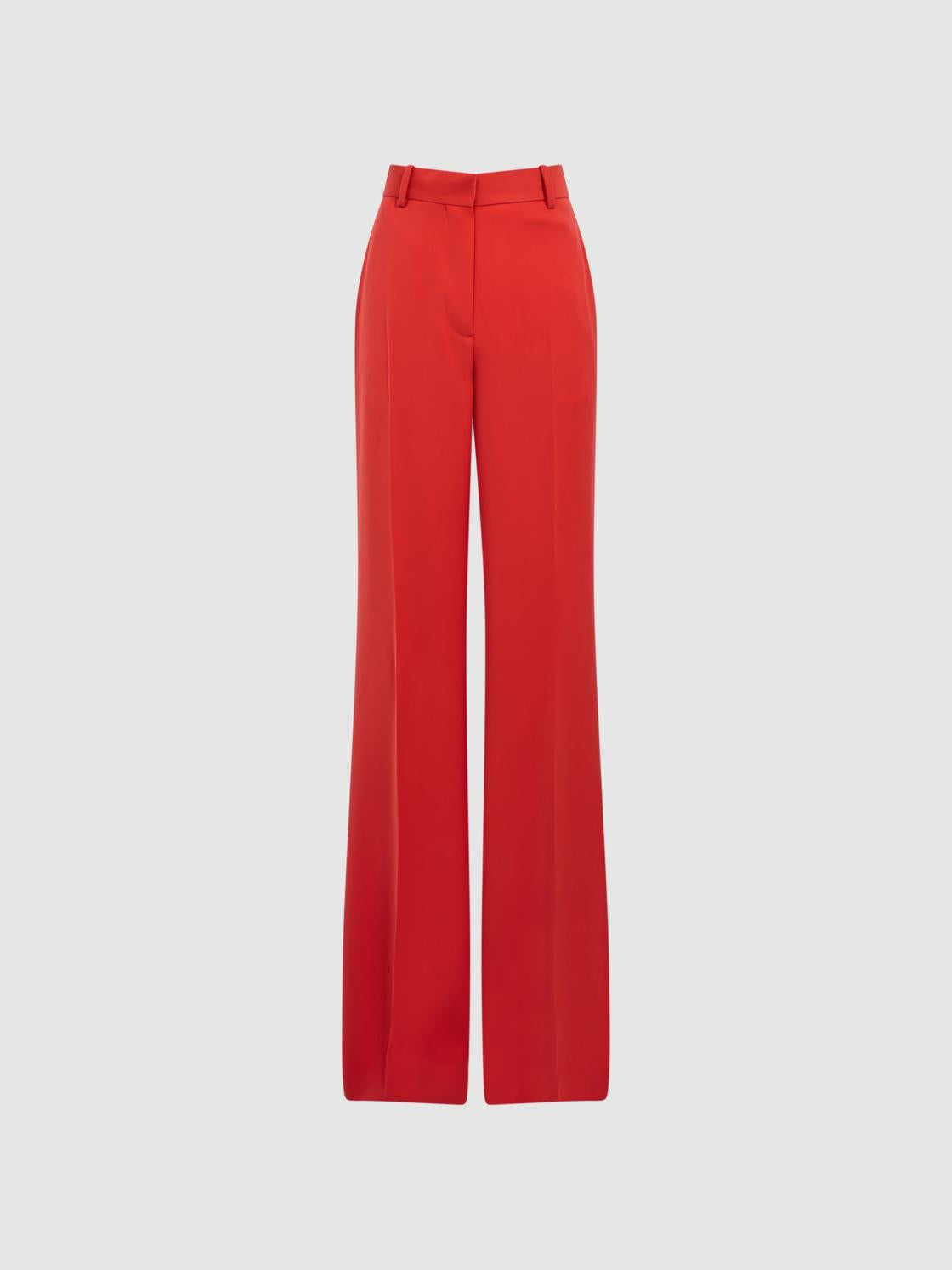 Reiss Trousers | Maia Wide Leg Trousers Coral - Women