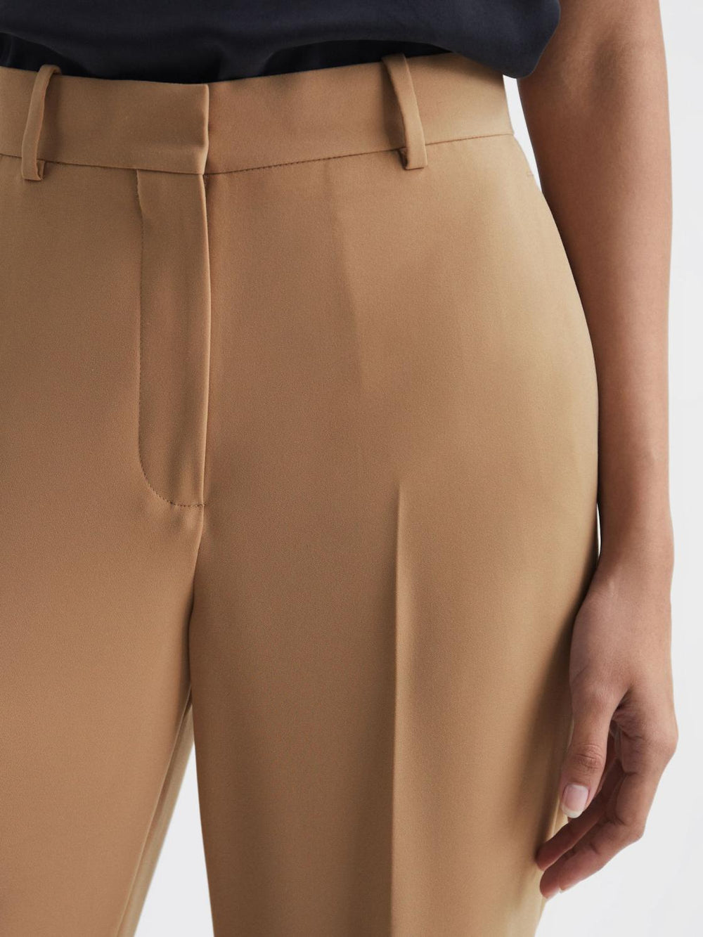 Reiss Trousers | Margeaux Wide Leg Trousers Black - Women