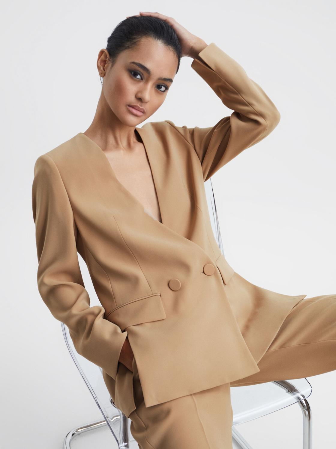 Reiss Trousers | Margeaux Wide Leg Trousers Black - Women