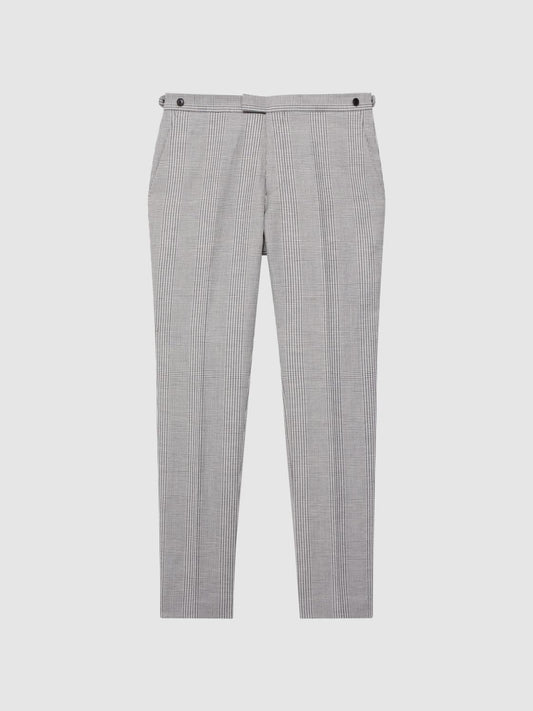 Reiss Trousers | Matinee Wool Linen Blend Slim Fit Trousers Grey - Men