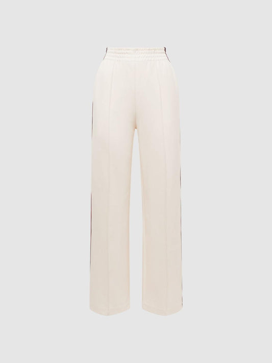 Reiss Trousers | Monte The Upside Wide Leg Side Striped Joggers White - Women