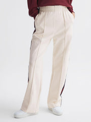 Reiss Trousers | Monte The Upside Wide Leg Side Striped Joggers White - Women