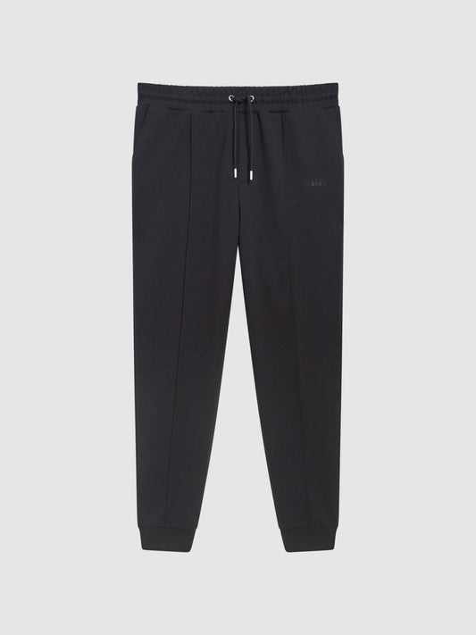 Reiss Trousers | Noah Interlock Drawstring Joggers Navy - Men