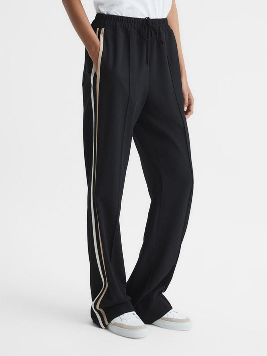 Reiss Trousers | Odell Wide Leg Pull On Trousers Black - Women