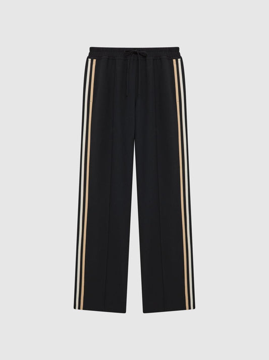 Reiss Trousers | Odell Wide Leg Pull On Trousers Black - Women