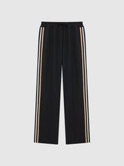 Reiss Trousers | Odell Wide Leg Pull On Trousers Black - Women