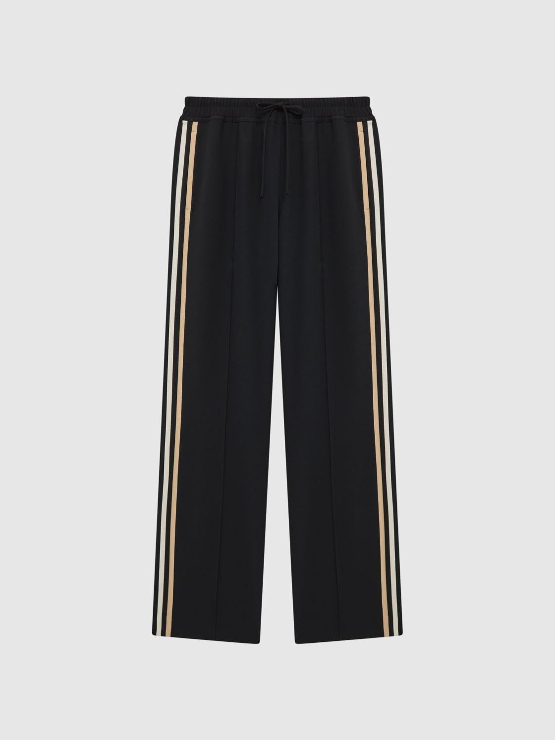 Reiss Trousers | Odell Wide Leg Pull On Trousers Black - Women
