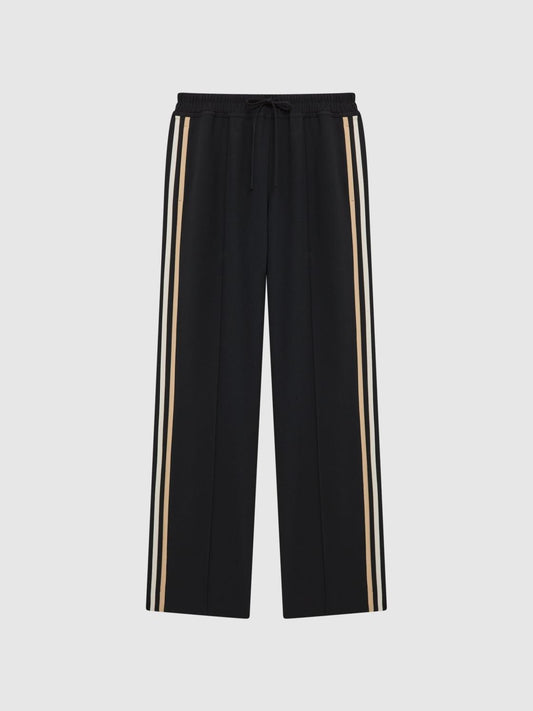Reiss Trousers | Odell Wide Leg Pull On Trousers Black - Women