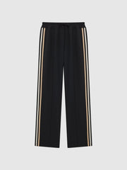 Reiss Trousers | Odell Wide Leg Pull On Trousers Black - Women