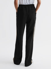 Reiss Trousers | Odell Wide Leg Pull On Trousers Black - Women