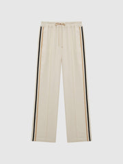 Reiss Trousers | Odell Wide Leg Pull On Trousers Cream - Women