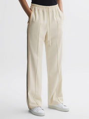 Reiss Trousers | Odell Wide Leg Pull On Trousers Cream - Women