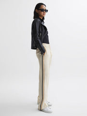 Reiss Trousers | Odell Wide Leg Pull On Trousers Cream - Women